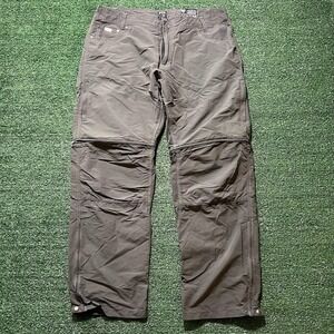 Kuhl Pants Mens 40x32 Gray Liberator Convertible Hiking Zip Off Nylon Outdoor